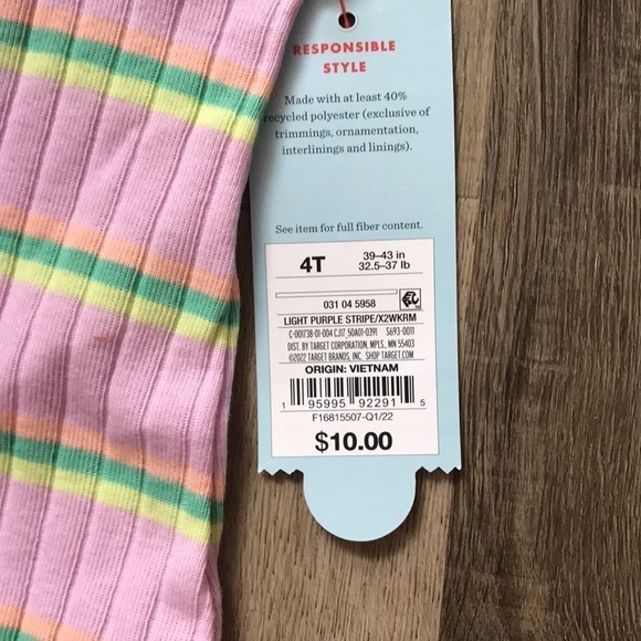 4/$25 Cat & Jack 4T tank top pretty spring colours - Picture 2 of 4